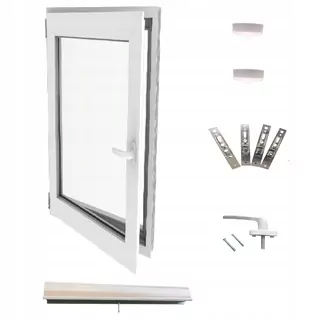 Teplé biele PVC okno Ľavé 40x60 400x600 sada